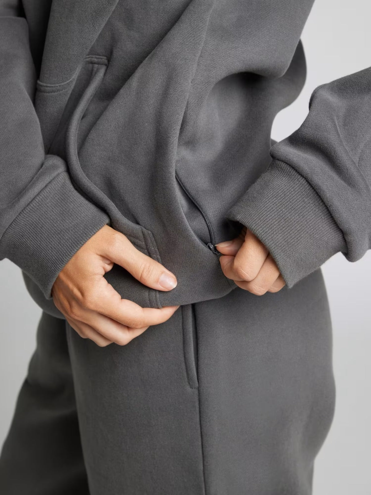 Conjunto de chándal gris oscuro unisex